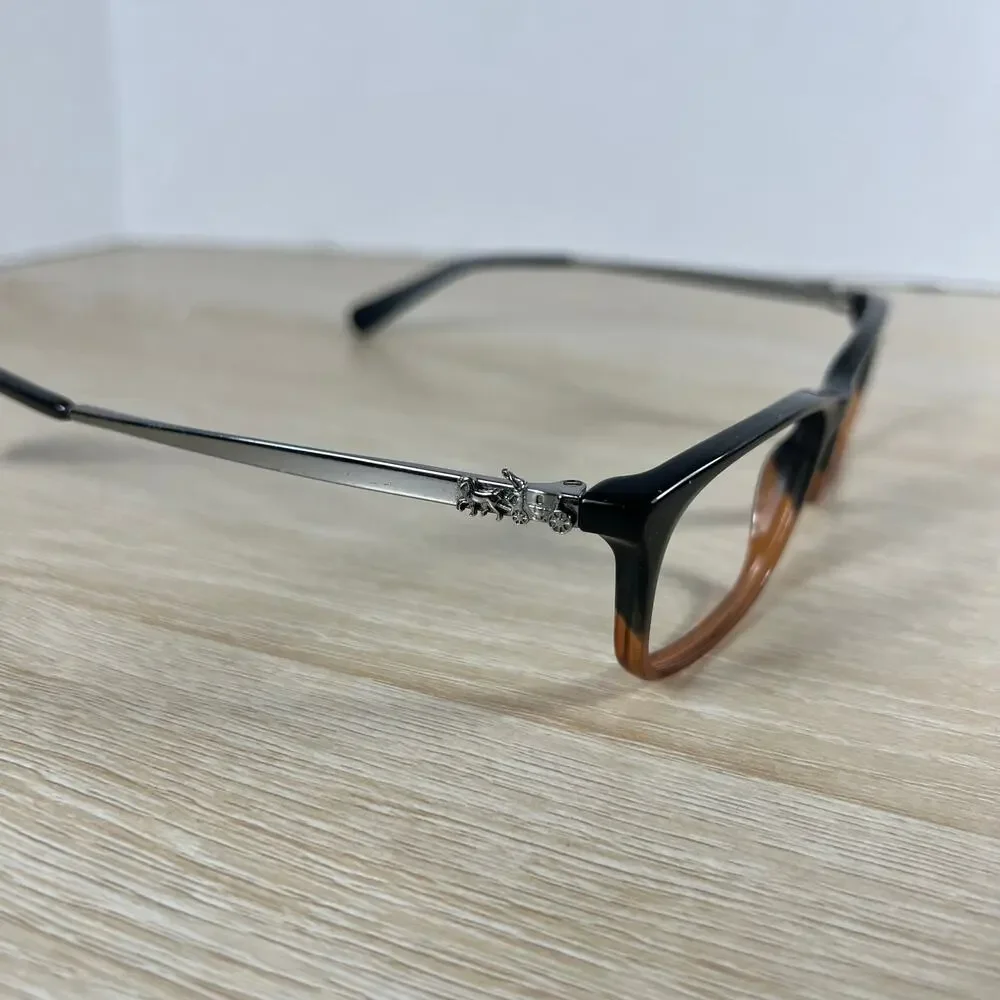 Coach HC6110 5475 Eyeglasses Black Amber Glitter Gradient 52-16-140
